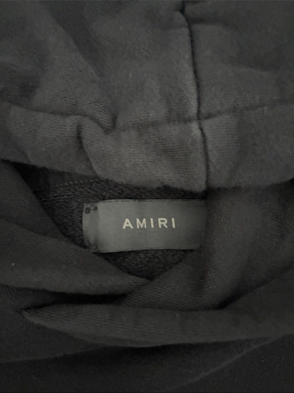 AMIRI Black Hoodie with White Logo - Picture 2 of 7